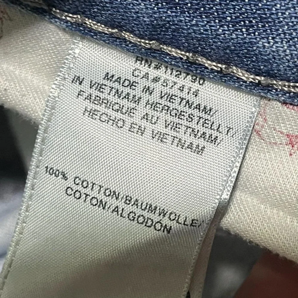 True Religion Jeans Mens 38x29 Blue World Tour Section Straight‎ Hip-Hop Y2K